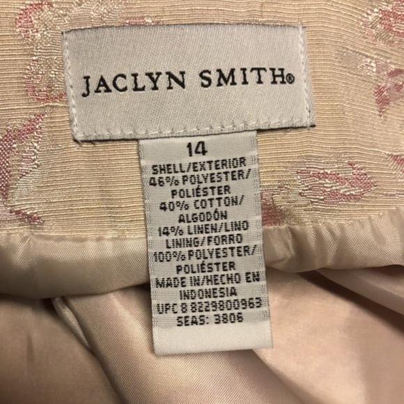 JACLYN Smith pink ivory floral jacket blazer size 14‎ - Picture 5 of 7